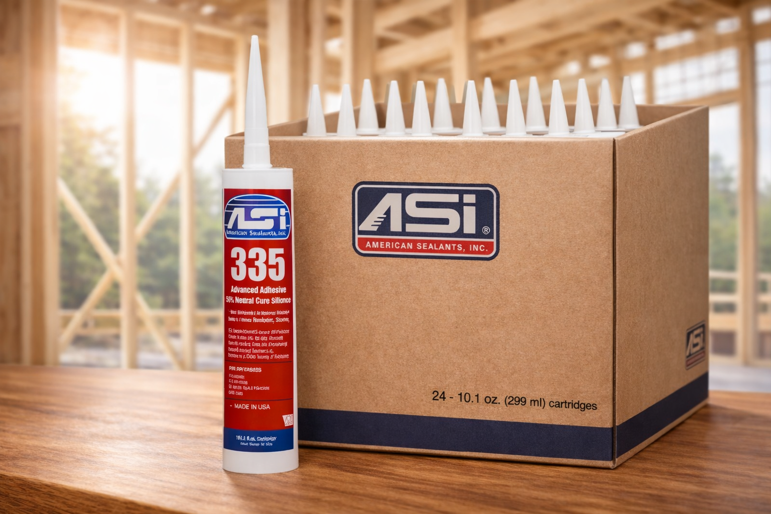 ASI 335 Neutral Cure RTV Silicone — available in clear, white, black