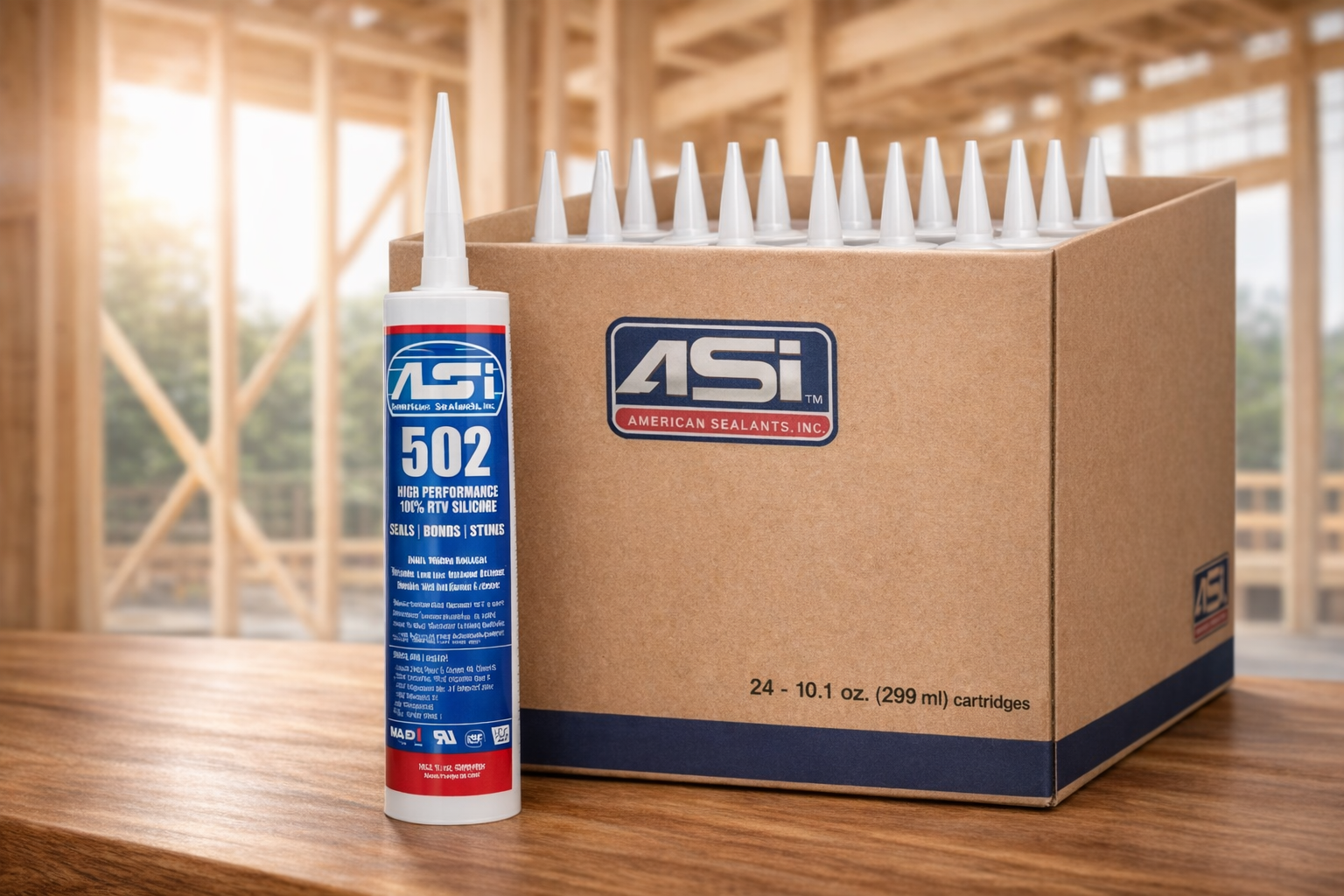 ASI 502 100% RTV Silicone — NSF 51 certified, FDA compliant